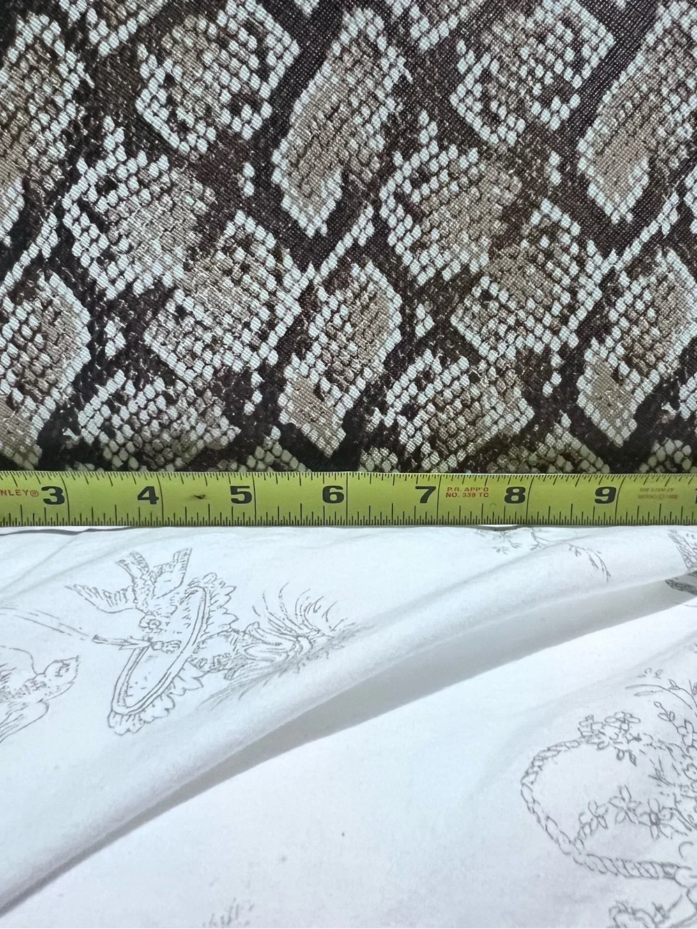 White House Black Market Black & White Snake-Print Ring Handle Clutch